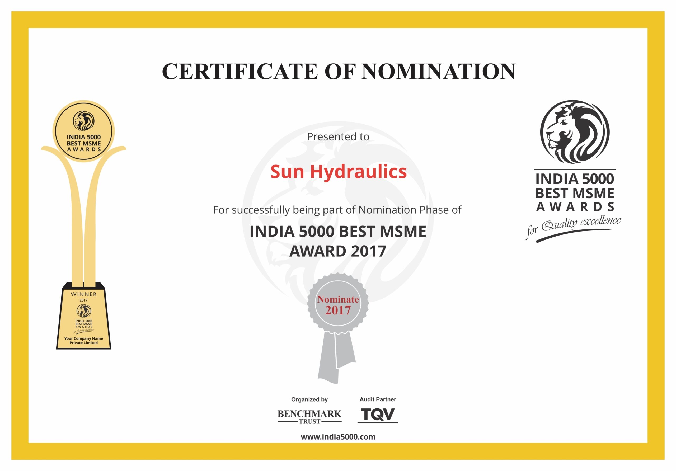 INDIA 5000 best MSME awards